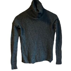 Madewell Womens Wool Alpaca Turtleneck Pullover Sweater Grey Sz XS Side Slits